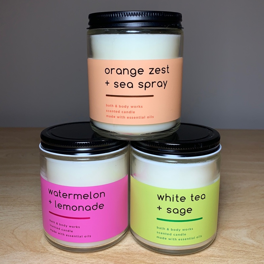 Bath and Body Works assorted single wick candles
